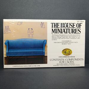 The House of Miniatures 40015 Chippendale Sofa Kit 1:12 Scale Vintage X-ACTO New